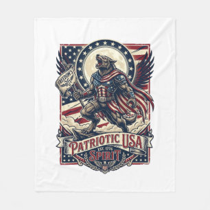 Patriottische Weerwolf Patriottische Horror Monste Fleece Deken