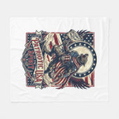 Patriottische Weerwolf Patriottische Horror Monste Fleece Deken (Voorkant (Horizontaal))