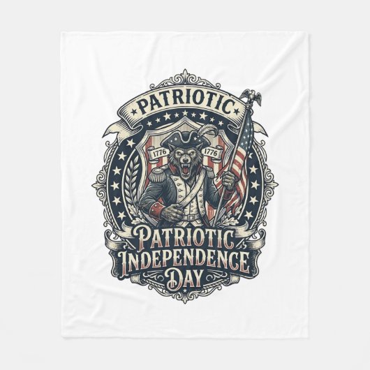 Patriottische Weerwolf Patriottische Horror Monste Fleece Deken (Voorkant)