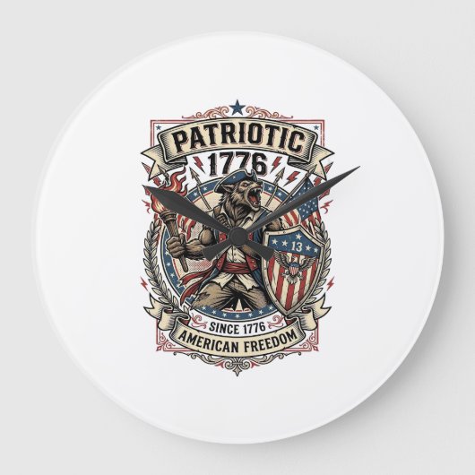 Patriottische Weerwolf Patriottische Horror Monste Grote Klok (Voorkant)