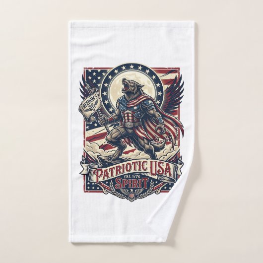 Patriottische Weerwolf Patriottische Horror Monste Handdoek (Handdoek)