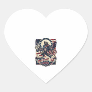 Patriottische Weerwolf Patriottische Horror Monste Hart Sticker