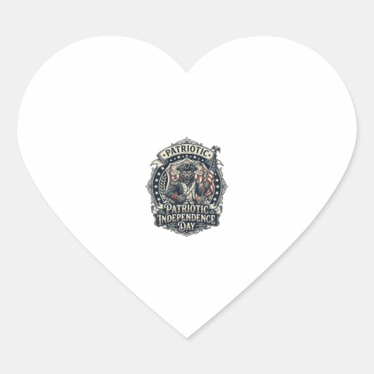Patriottische Weerwolf Patriottische Horror Monste Hart Sticker (Voorkant)