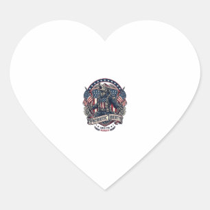 Patriottische Weerwolf Patriottische Horror Monste Hart Sticker