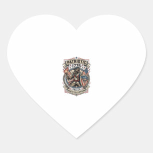 Patriottische Weerwolf Patriottische Horror Monste Hart Sticker