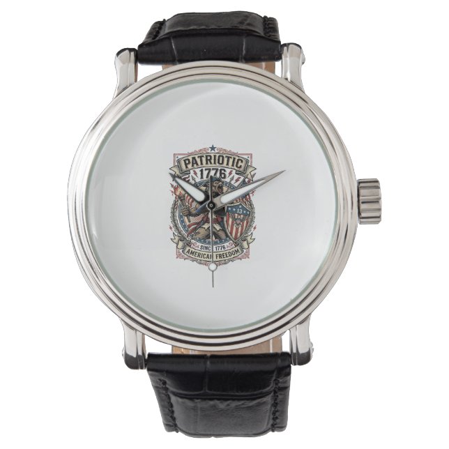 Patriottische Weerwolf Patriottische Horror Monste Horloge (Voorkant)
