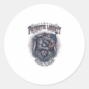 Patriottische Weerwolf Patriottische Horror Monste Ronde Sticker
