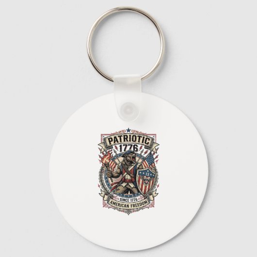 Patriottische Weerwolf Patriottische Horror Monste Sleutelhanger (Voorkant)
