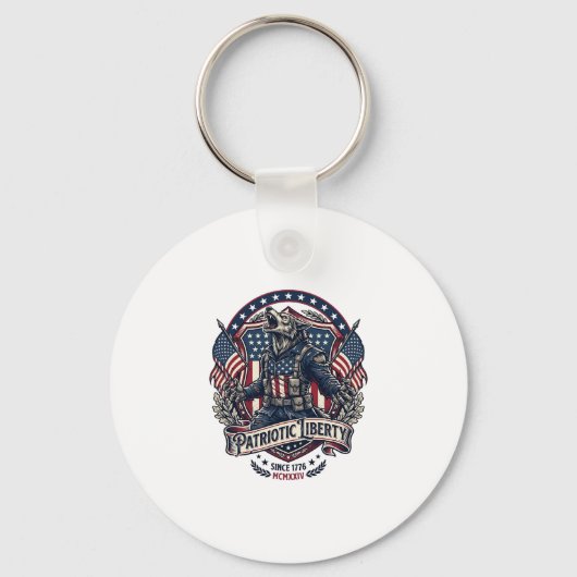 Patriottische Weerwolf Patriottische Horror Monste Sleutelhanger (Voorkant)