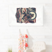 Patriottische Weerwolf Patriottische Horror Monste Spandoek (Insitu)