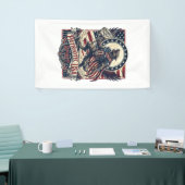 Patriottische Weerwolf Patriottische Horror Monste Spandoek (Beurs)