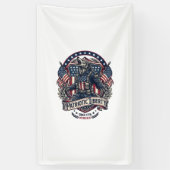 Patriottische Weerwolf Patriottische Horror Monste Spandoek (Verticaal)