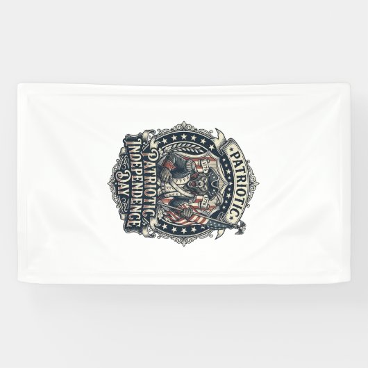 Patriottische Weerwolf Patriottische Horror Monste Spandoek (Horizontaal)