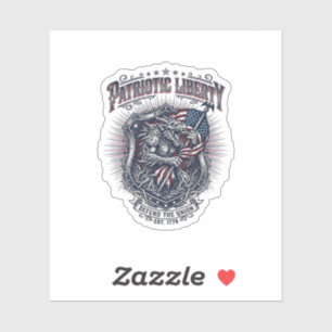 Patriottische Weerwolf Patriottische Horror Monste Sticker