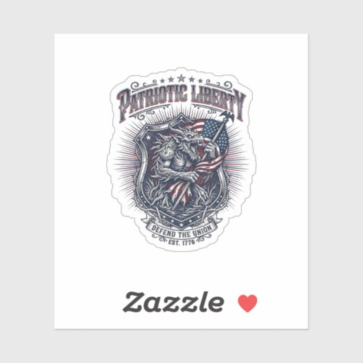 Patriottische Weerwolf Patriottische Horror Monste Sticker (Vel)