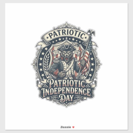 Patriottische Weerwolf Patriottische Horror Monste Sticker (Vel)