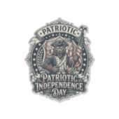 Patriottische Weerwolf Patriottische Horror Monste Sticker (Voorkant)