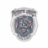 Patriottische Weerwolf Patriottische Horror Monste Sticker (Voorkant)