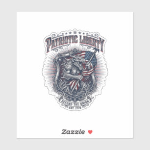 Patriottische Weerwolf Patriottische Horror Monste Sticker
