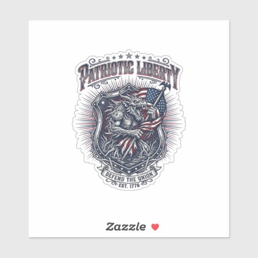 Patriottische Weerwolf Patriottische Horror Monste Sticker (Vel)