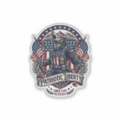 Patriottische Weerwolf Patriottische Horror Monste Sticker (Voorkant)