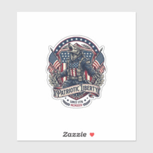 Patriottische Weerwolf Patriottische Horror Monste Sticker