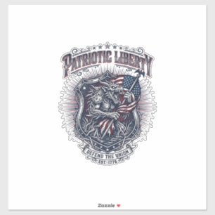 Patriottische Weerwolf Patriottische Horror Monste Sticker