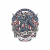 Patriottische Weerwolf Patriottische Horror Monste Sticker (Voorkant)