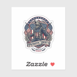 Patriottische Weerwolf Patriottische Horror Monste Sticker