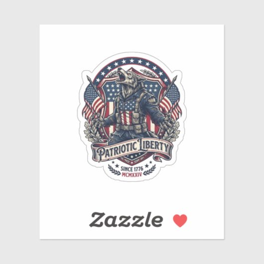 Patriottische Weerwolf Patriottische Horror Monste Sticker (Vel)