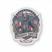Patriottische Weerwolf Patriottische Horror Monste Sticker (Voorkant)