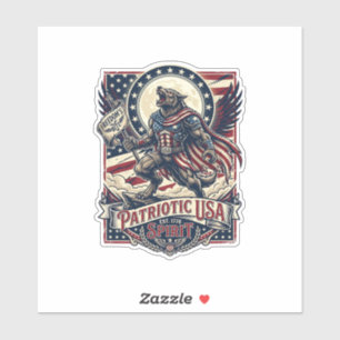 Patriottische Weerwolf Patriottische Horror Monste Sticker