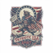 Patriottische Weerwolf Patriottische Horror Monste Sticker (Voorkant)