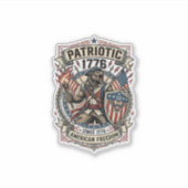 Patriottische Weerwolf Patriottische Horror Monste Sticker (Voorkant)