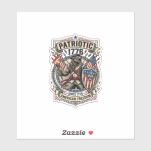Patriottische Weerwolf Patriottische Horror Monste Sticker