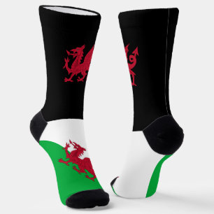 Patriottische Welshe sokken, Dragon Flag mode Wale Sokken
