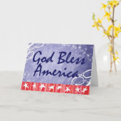 Patriottische Wenskaarten: God zegene Amerika Kaart (Gele Bloem)