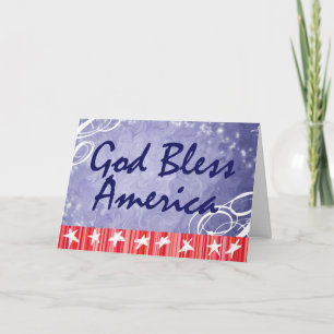 Patriottische Wenskaarten: God zegene Amerika Kaart