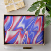 Patriottische werveling: rood wit en blauw marmer, tissuepapier (Geschenk)