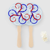 Patriottische wervelkolom handwaaier (Voorkant en achterkant)