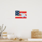 Patriottische West Highland White Terrier Poster (Keuken)