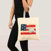 Patriottische West Highland White Terrier Tote Bag (Voorkant (product))