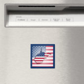 Patriottische West Virginia 2" vierkante magneet (Insitu (Vaatwasser))