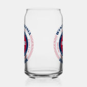 Patriottische West Virginia Typography Drinkware S Blikvorm Glas (Rechts)