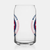 Patriottische West Virginia Typography Drinkware S Blikvorm Glas (Links)