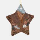 Patriottische Westerne lederen adelaar Keramisch Ornament (Rechts)