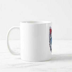 Patriottische Westie-hond zonnebril vintage vector Koffiemok