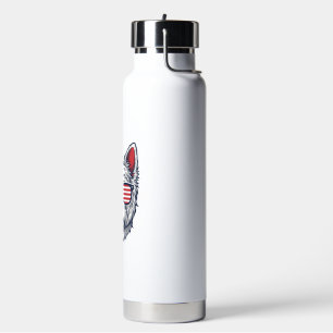 Patriottische Westie-hond zonnebril vintage vector Waterfles