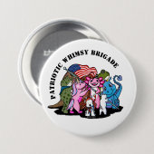 Patriottische Whimsy Brigade Ronde Button 7,6 Cm (Voorkant /achterkant)