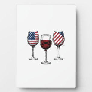 Patriottische wijnglazen vintage vector shirt ontw fotoplaat